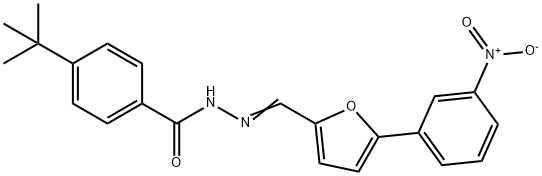 4-tert-butyl-N'-{(E)-[5-(3-nitrophenyl)furan-2-yl]methylidene}benzohydrazide 结构式