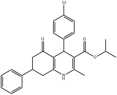 propan-2-yl 4-(4-chlorophenyl)-2-methyl-5-oxo-7-phenyl-1,4,5,6,7,8-hexahydroquinoline-3-carboxylate|