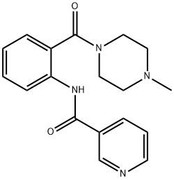 N-{2-[(4-methylpiperazin-1-yl)carbonyl]phenyl}pyridine-3-carboxamide 结构式