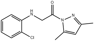 (2-chlorophenyl)[2-(3,5-dimethyl-1H-pyrazol-1-yl)-2-oxoethyl]amine 结构式