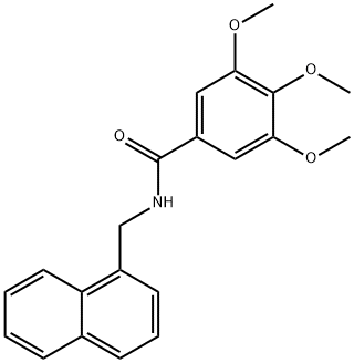 3,4,5-trimethoxy-N-(naphthalen-1-ylmethyl)benzamide 结构式