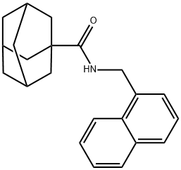 N-(naphthalen-1-ylmethyl)tricyclo[3.3.1.1~3,7~]decane-1-carboxamide 结构式