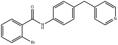 2-bromo-N-[4-(pyridin-4-ylmethyl)phenyl]benzamide 化学構造式