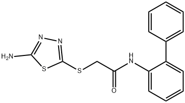 N-([1,1'-联苯]-2-基)-2-((5-氨基-1,3,4-噻二唑-2-基)硫代)乙酰胺 结构式