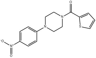 (4-(4-nitrophenyl)piperazin-1-yl)(thiophen-2-yl)methanone Struktur
