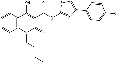 330817-59-9 1-butyl-N-[4-(4-chlorophenyl)-1,3-thiazol-2-yl]-4-hydroxy-2-oxo-1,2-dihydroquinoline-3-carboxamide