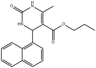 propyl 6-methyl-4-(naphthalen-1-yl)-2-oxo-1,2,3,4-tetrahydropyrimidine-5-carboxylate Struktur