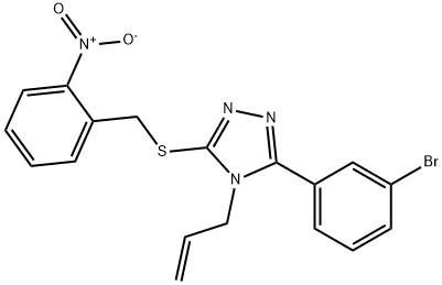 4-allyl-3-(3-bromophenyl)-5-({2-nitrobenzyl}sulfanyl)-4H-1,2,4-triazole|