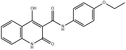 N-(4-ethoxyphenyl)-4-hydroxy-2-oxo-1,2-dihydroquinoline-3-carboxamide 化学構造式