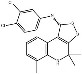 331661-24-6 3,4-dichloro-N-[(1Z)-4,4,6-trimethyl-4,5-dihydro-1H-[1,2]dithiolo[3,4-c]quinolin-1-ylidene]aniline