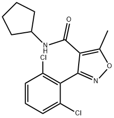 N-cyclopentyl-3-(2,6-dichlorophenyl)-5-methyl-1,2-oxazole-4-carboxamide Structure