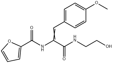 N-[(1E)-3-[(2-hydroxyethyl)amino]-1-(4-methoxyphenyl)-3-oxoprop-1-en-2-yl]furan-2-carboxamide|