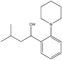3-methyl-1-(2-(piperidin-1-yl)phenyl)butan-1-ol Structure