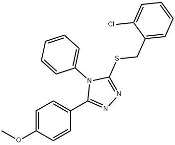 3-[(2-chlorobenzyl)sulfanyl]-5-(4-methoxyphenyl)-4-phenyl-4H-1,2,4-triazole Structure