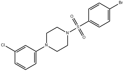 1-[(4-bromophenyl)sulfonyl]-4-(3-chlorophenyl)piperazine Struktur