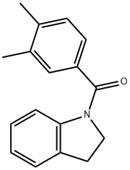 2,3-dihydro-1H-indol-1-yl(3,4-dimethylphenyl)methanone,333348-39-3,结构式