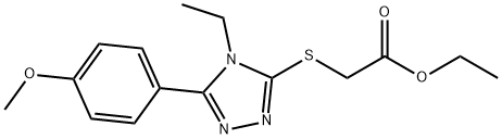 ethyl 2-((4-ethyl-5-(4-methoxyphenyl)-4H-1,2,4-triazol-3-yl)thio)acetate,333411-73-7,结构式