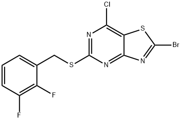 333743-68-3 2-Bromo-7-chloro-5-((2,3-difluorobenzyl)thio)thiazolo[4,5-d]pyrimidine