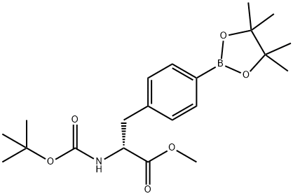 D-苯丙氨酸,N [(1,1-DIMETHYLETHOXY)羰基]-4-(4,4,5,5-TETRAMETHYL-1,3,2-DIOXABOROLAN-2-YL)、甲基酯 结构式