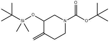 tert-butyl 3-((tert-butyldimethylsilyl)oxy)-4-methylenepiperidine-1-carboxylate 结构式