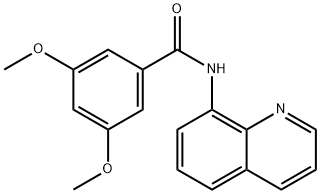 3,5-dimethoxy-N-(quinolin-8-yl)benzamide 化学構造式