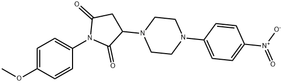 1-(4-methoxyphenyl)-3-[4-(4-nitrophenyl)piperazin-1-yl]pyrrolidine-2,5-dione Structure