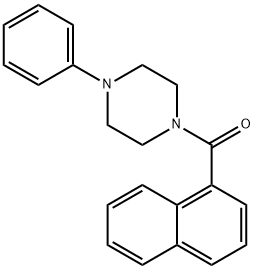 naphthalen-1-yl(4-phenylpiperazin-1-yl)methanone 化学構造式