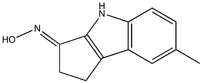 (E)-7-methyl-1,2-dihydrocyclopenta[b]indol-3(4H)-one oxime 结构式