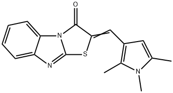 (2Z)-2-[(1,2,5-trimethyl-1H-pyrrol-3-yl)methylidene][1,3]thiazolo[3,2-a]benzimidazol-3(2H)-one Struktur