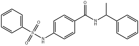 N-(1-phenylethyl)-4-[(phenylsulfonyl)amino]benzamide,341931-40-6,结构式