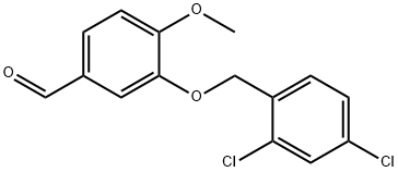 3-(2,4-dichloro-benzyloxy)-4-methoxy-benzaldehyde,341942-08-3,结构式