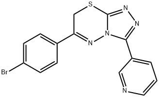 6-(4-bromophenyl)-3-(pyridin-3-yl)-7H-[1,2,4]triazolo[3,4-b][1,3,4]thiadiazine Struktur