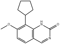 7-甲氧基-8-环戊基-喹唑啉-2(1H)-酮, 342801-26-7, 结构式