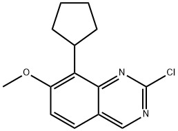 2-クロロ-8-シクロペンチル-7-メトキシキナゾリン 化学構造式