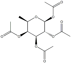 6-脱氧-BETA-D-吡喃半乳糖四乙酸酯 结构式
