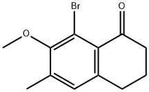 8-ブロモ-7-メトキシ-6-メチル-3,4-ジヒドロナフタレン-1(2H)-オン 化学構造式