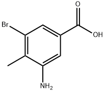 3-氨基-5-溴-4-甲基苯甲酸, 34545-19-2, 结构式