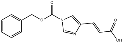 (E)-3-(1-((benzyloxy)carbonyl)-1H-imidazol-4-yl)acrylic acid 化学構造式