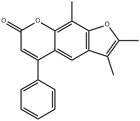 2,3,9-trimethyl-5-phenyl-7H-furo[3,2-g]chromen-7-one Struktur