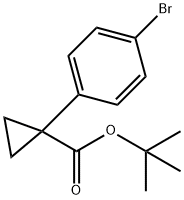 1-(4-Bromo-phenyl)-cyclopropanecarboxylic acid tert-butyl ester 化学構造式