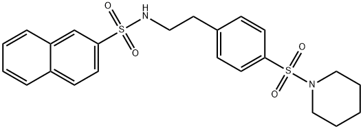 N-{2-[4-(piperidin-1-ylsulfonyl)phenyl]ethyl}naphthalene-2-sulfonamide Structure