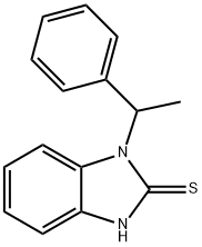 1-(1-Phenyl-ethyl)-1H-benzoimidazole-2-thiol 化学構造式