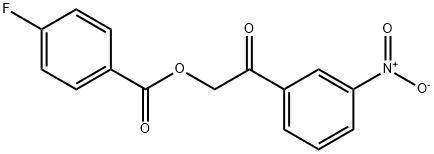 2-(3-nitrophenyl)-2-oxoethyl 4-fluorobenzoate 结构式