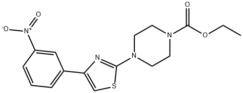 ethyl 4-(4-(3-nitrophenyl)thiazol-2-yl)piperazine-1-carboxylate,346663-03-4,结构式