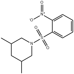 3,5-dimethyl-1-[(2-nitrophenyl)sulfonyl]piperidine Structure