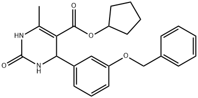 cyclopentyl 4-(3-(benzyloxy)phenyl)-6-methyl-2-oxo-1,2,3,4-tetrahydropyrimidine-5-carboxylate Structure