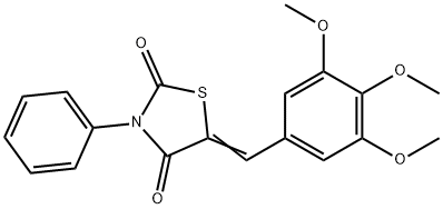 (5Z)-3-phenyl-5-(3,4,5-trimethoxybenzylidene)-1,3-thiazolidine-2,4-dione Structure