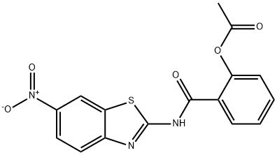 2-(acetyloxy)-N-(6-nitro-2-benzothiazolyl)-Benzamide Struktur