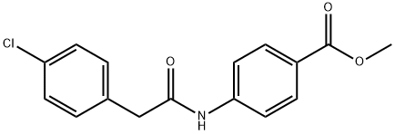 methyl 4-(2-(4-chlorophenyl)acetamido)benzoate Struktur
