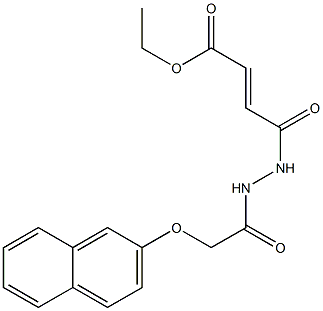 ethyl 4-{2-[(2-naphthyloxy)acetyl]hydrazino}-4-oxo-2-butenoate 化学構造式